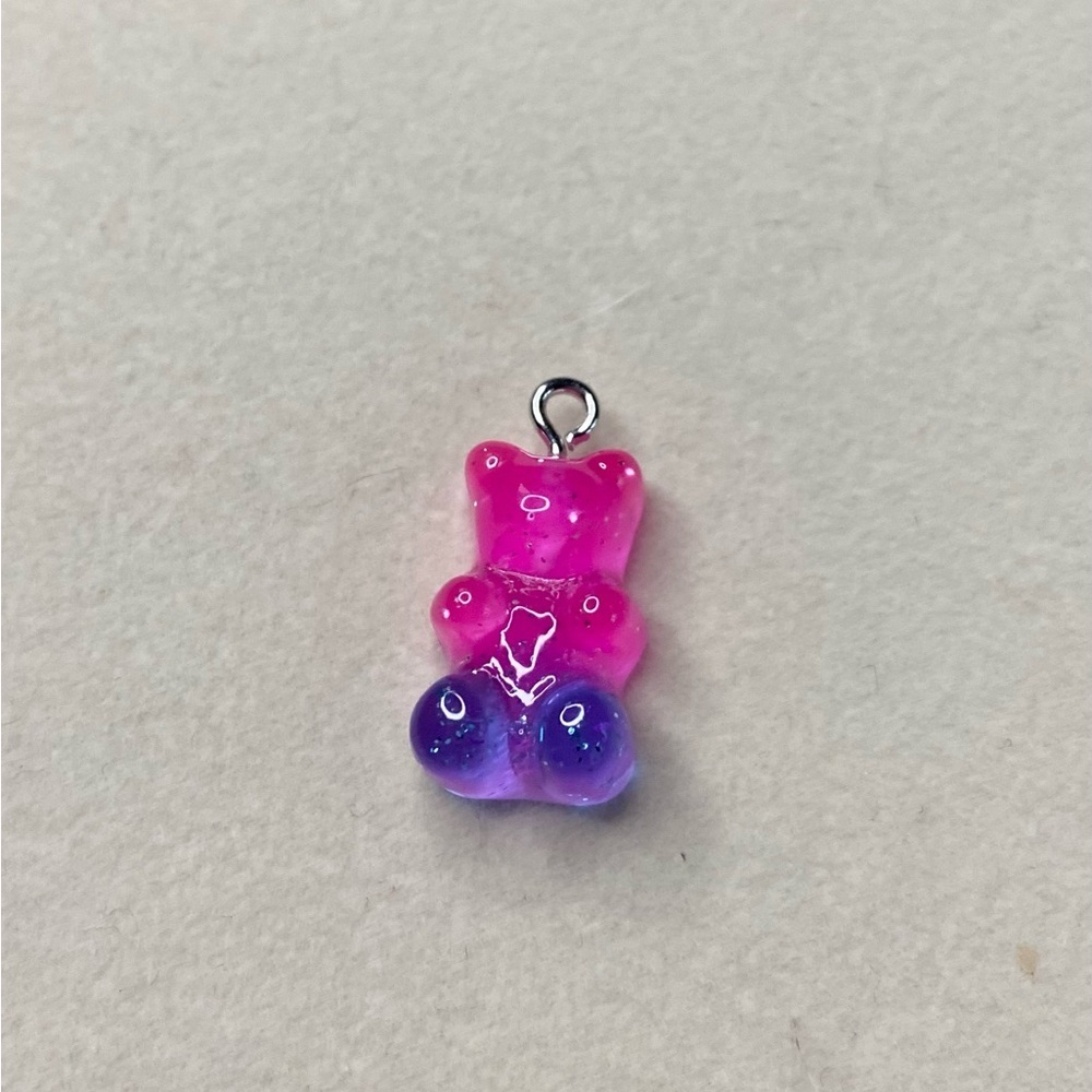 Gummi Bear Charm Pendant | Colorful Candy-Inspired Jewelry Charm-pink/purple - Picture 2 of 4